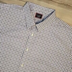 UNTUCKit Shirt Mens XXXL‎ Button Up Blue White Check Long Sleeve Wrinkle Free